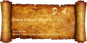 Danzinger Anett névjegykártya